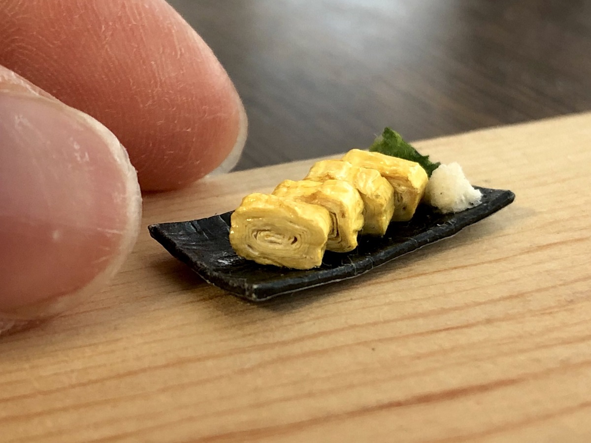 折り紙×ミニチュア　折り紙で作った卵焼きが美味そう！