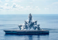 空母フォード3回目の水中爆発耐久試験の様子（Image：U.S.Navy）