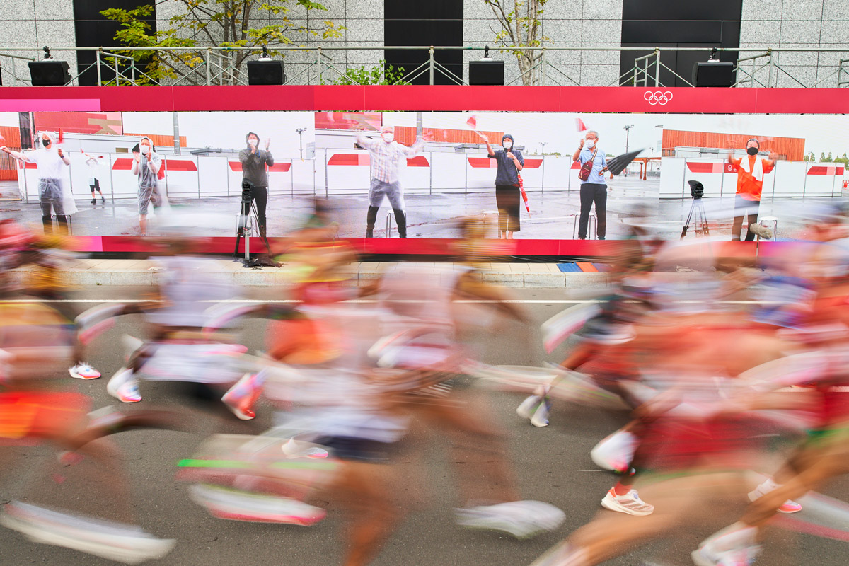 「東京2020リアルタイムリモート応援プロジェクト」にNTTが技術提供　東京の応援をリアルタイムで札幌のマラソン選手へ