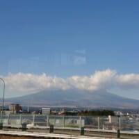 富士山は雲に隠れて見られなかった