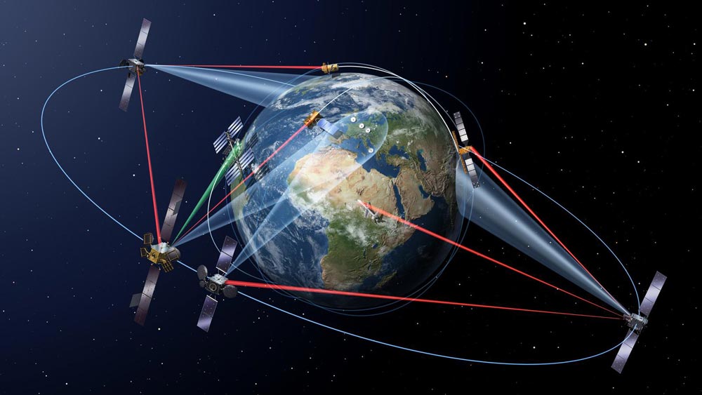 データ中継衛星ネットワークの図解（画像：ESA）