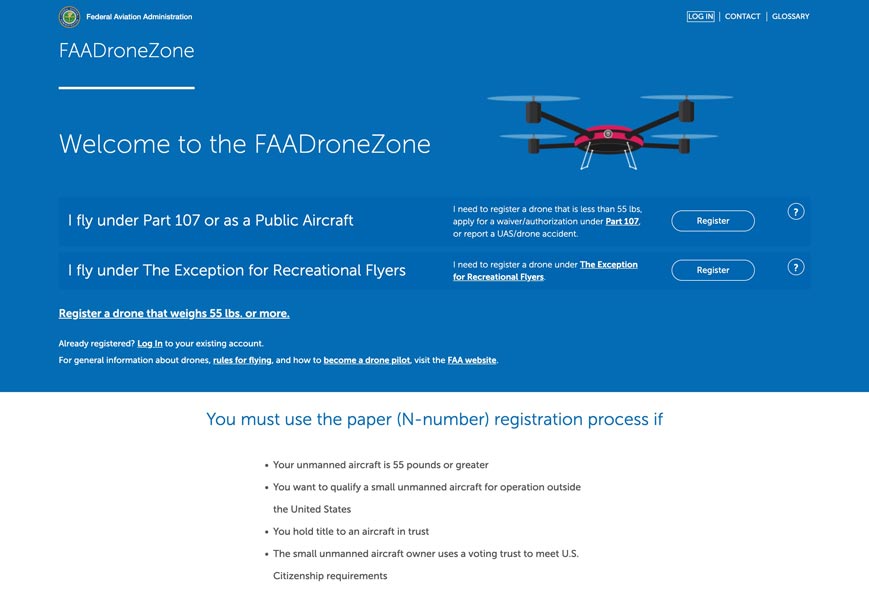 アメリカ連邦航空局（FAA）の（スクリーンショット）FAADroneZone