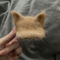 猫耳付きのキャップ型。