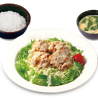 柚子胡椒ソースの唐揚げ定食（4個）