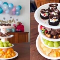 子どもの誕生日やイベント時にも！　紙皿と紙コップで作る簡易お菓子タワー
