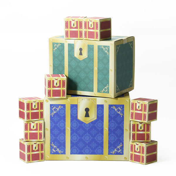 発送箱兼ギフトボックスの「宝箱ダンボール」に新サイズ　プレゼントのワクワク感を演出