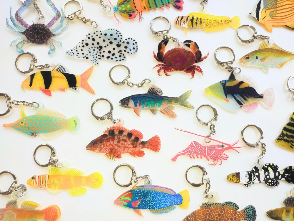 作りも作った165種類　彩り豊かな海の生き物モチーフのアクセサリー