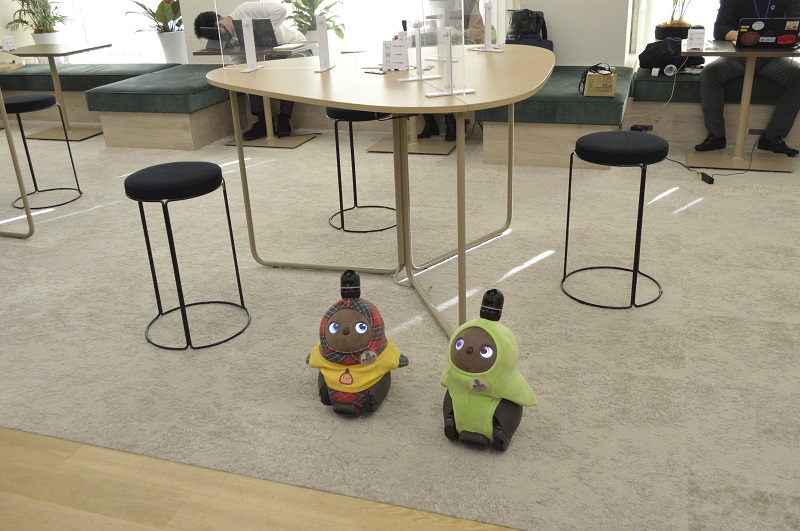 オフィスには小さいペットのようなロボットも2体ほど動いていました