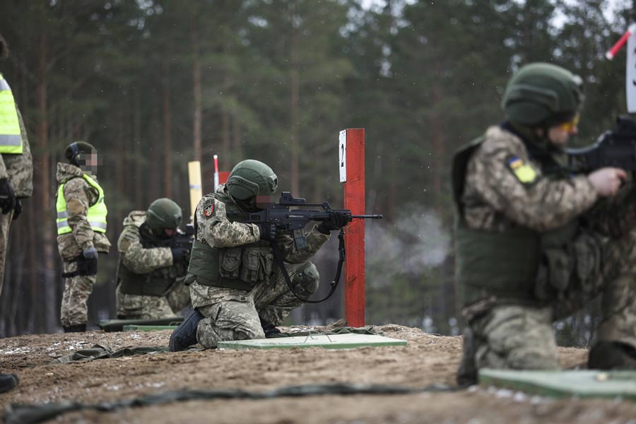 リトアニアで訓練を受けるウクライナ兵（画像：リトアニア軍）