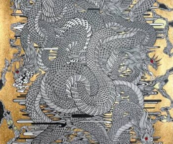 圧巻の描き込み量で魅せる大迫力のヤマタノオロチ　画家・小林優太の作品に注目