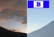 AとBどちらが富士山でしょう、という質問の写真